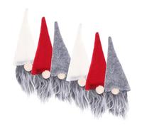 Cabilock 3 Juegos Gorro Navideño Juego De Botellas De Vino Piscina Bolsas De Vino Y Bebidas Alcohólicas Decantador De Vino Nevera para Vino Papá Noel Irrompibles 6 Piezas * 3