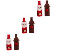 Cabilock 3 Juegos Juego De Botellas De Navidad Adornos Navideños Centros De Mesa Navideños Protector De Vino Decoración De Fiesta Suministros para Fiestas Navideñas Protector De 2 Piezas * 3