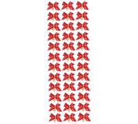 Cabilock 3 Juegos Lazo De Navidad Árbol Dormitorio con Luces De Hadas Arco Christmas Ribbon Bolas Navideñas Lazos De Cinta Decorativa Campanas De Cinta De Navidad Poliéster Rojo Uds * 3