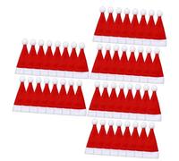 Cabilock 3 Juegos Mini Sombrero De Papá Noel Papa Noel Adornos De Mesa De Navidad Christmas Tree Decorations Santa Hat Tapa De Botella De Vino De Navidad Gorro Navideño Paño 25 Piezas * 3