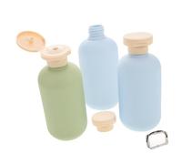 Cabilock 3 Pcs Botella de Champú Expresible Botellas de Viaje Rellenables 200 Ml y Loción Portátiles para Viajes Elegantes y Prácticas