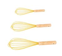 Cabilock 3 Piezas Batidor De con Mango De Madera Mini Batidor Batidora De Manual Batidor De Globo Batidor De Mezcla Batidor De Cocina Alambre De Acero Mano Gel De Sílice