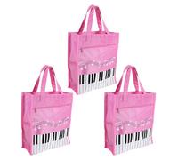 Cabilock 3 Piezas Bolsa Compra Reutilizable para Supermercado Bolso de Mano Teclas de Piano Bolso para Libros para Profesores de Música Estudiantes y Niñas Que Buscan Diseño Musical