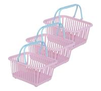 Cabilock 3 piezas Cestas Pequeñas de para Mini Cestas de PP Duraderas y Reutilizables para Imitación Recolección de Frutas y Uso Diario