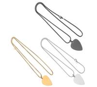 Cabilock 3 piezas Collar de Acero Inoxidable con Colgante de Púa de Guitarra Titanio Joyería Musical para Hombre y Mujer Diseño Resistente y Elegante Colores Regalo para Amantes Música