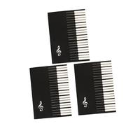 Cabilock 3 piezas Cuaderno de Partituras Música Cuaderno Pentagramas para Guitarra y Piano Grueso sin Traspaso Portátil para Principiantes y Práctica Compacto Fácil de Guardar