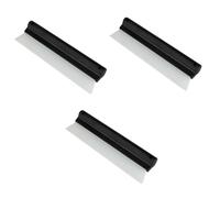 Cabilock 3 piezas Escobilla de Silicona para Limpieza de Ventanas y Espejos Rayaduras Mango Ergonómico Antideslizante para Coche y Baño Color Negro