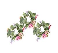 Cabilock 3 Piezas Guirnalda Artificial de Decoración Realista para Velas para Fiestas y Bodas Adorno Multifuncional para Mesa y Hogar