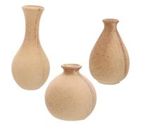 Cabilock 3 Piezas Jarrones de Madera para Manualidades DIY Decoración Retro Natural para Hogar y Oficina Florero Resistente y Práctico para Flores o Artificiales