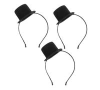 Cabilock 3 Piezas Mini Top Hat Headbands Vintage Lightweight Fascinator For Women Comfortable Cosplay Accessory For Halloween Carnival Themed And Roaring Parties