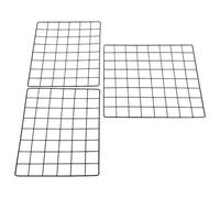 Cabilock 3 Piezas Panel de Rejilla de Hierro Negro para Decoración de Pared, Marco de Fotos Colgante, Montaje sin Taladro, Adecuado para Decorar Habitaciones y Cafeterías
