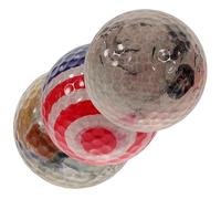 Cabilock 3 Piezas Pelota de Simulación de Goma Patrón de Moneda, 2 Capas, Ligera, para Entrenamiento Deportivo y Tenis, para Principiantes Varios Estilos