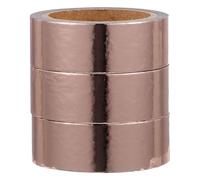 Cabilock 3 Rollos de Cinta Washi Metálica Autoadhesiva de Papel de Aluminio Decorativo Rosa Dorado, Cinta Adhesiva Decorativa para Manualidades, Scrapbooking y Bricolaje