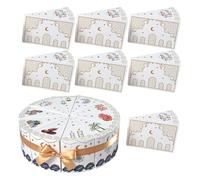 Cabilock 30 Cajas De Regalo Triangulares Con Forma De PorcióN De Pastel Caja De CartóN Para Dulces DiseñO Creativo Para Fiestas De RamadáN Eid Mubarak Embalaje Festivo Para Golosinas