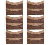 Cabilock 36 Piezas Soporte para Palillos de Madera Descanso Cuchara Tenedor Resto de Palillos Estilo japones Estante para Cubiertos Cuchara de Madera Resto de Cuchara wengué