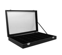Cabilock 36Cuadrícula Caja De Presentación PU con Compartimentos para Colecciones Vitrina Expositora para Almacenar y Organizar Duradero y Seguro para Fomentar