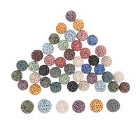 Cabilock 39 Piezas Cuentas De Aromaterapia Para Coche Difusores De Petróleo Perlas Naturales Para La Fabricación De Joyas Cuentas De Piedra Para Hacer Joyas Rosario Roca Volcanica