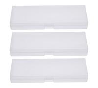 Cabilock 3piezas Caja Transparente de Almacenamiento para Pinceles y Rotuladores Estuche con Separadores Organizador Práctico para Pintura Bolígrafos y Accesorios de Dibujo