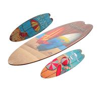 Cabilock 3piezas Letrero De Madera Forma Tabla De Surf Decoración Playa Para Fiesta Colgante Pared Vintage Marina Habitación Playera Adolescentes