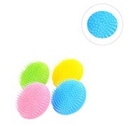 Cabilock 4 Cepillos para Champú y Masaje de Cuero Cabelludo Cepillo Flexible de Silicona y PP para Limpieza Profunda Peine para Ducha y Baño Uso Diario Anticaspa Colores Surtidos