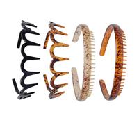 Cabilock 4 Diademas Unisex de Plástico Antideslizantes Cabello, Resistentes y Convenientes para Hacer Ejercicio o Lavar el Rostro