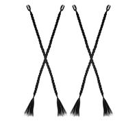 Cabilock 4 Extensiones de Cabello Trenzado Clip Negro de Fibra Resistente al Calor para Mujeres, Crea Peinados Distintos y Se Puede Colocar al Frente, Lado o Atrás