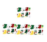 Cabilock 4 Juegos Calcetines Navideños Colgantes Colgantes De Navidad Kits De Manualidades Kit De Costura De Calcetín Navideño Bolsas De Urdimbre Bolsa De Navidad Juguetes Paño 4 Uds * 4