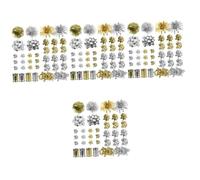 Cabilock 4 Juegos Conjunto De Flores De Estrella De Cinta De Decoración Navideña Lazos Navideños para Envolver Adornos para Arboles De Navidad Accesorios De Lazos Navideños Arco El Plastico