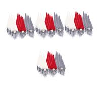 Cabilock 4 Juegos Juego De Gorros Navideños para Botellas De Vino Adornos para Botellas De Vino Bolsas De Vino Navideñas con Forma De Árbol Rojo Lazos Navideños Bolsas 12 Uds * 4