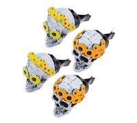 Cabilock 4 Juegos Pinzas para Aromaterapia Clips Decorativos de Calavera para Ventilación de Coche Accesorios de Calavera para Coche para Aromaterapia