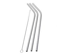 Cabilock 4 Pajitas Reutilizables De Acero Inoxidable Para Beber Con Cepillo Limpiador