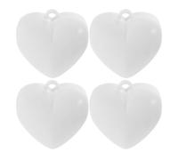 Cabilock 4 Pesas para Globos Forma de Corazón Accesorio Decorativo Blanco para Fiestas Bodas y Shower Peso Pesado de Resina para Centros de Mesa y Eventos Obsequios
