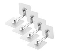 Cabilock 4 piezas Anclajes Muebles Antipunta sin Taladro Uds Adhesivos para Seguridad Infantil Fijación Fácil sin Clavos Protección para Estanterías Cajoneras Armarios