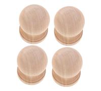 Cabilock 4 Piezas Balaustres de Madera sin Pintar Columna Romana Clásica Decorativas para Barandillas y Muebles Diseño Sólido y Natural para Renovación del Hogar