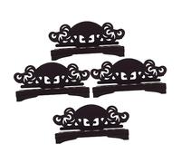 Cabilock 4 Piezas Base Porta Abanico Plegable Soporte De Ventilador Chino Expositor De Espadas Ventiladores De Mano Hombres y Mujeres El Plastico Familiar Pie De Madera