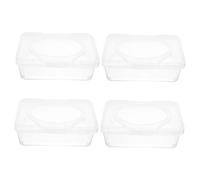 Cabilock 4 Piezas caja de de bebe bebe humedas bebe artilugio Hundir estuche dispensador de dispensador de para bebe páginas Transparent