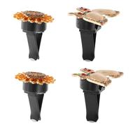Cabilock 4 Piezas Clips Decorativos para Ventilación de Coche con Difusor Aromaterapia Diseño de Insecto y Girasol con Cristales Accesorios Aplicables para Aire Acondicionado