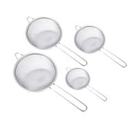 Cabilock 4 Piezas Colador de Inoxidable para Filtrar Aceite y de Trenzado Plateado para Cocinar y Hornear