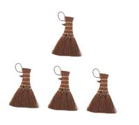 Cabilock 4 Piezas Colgante de Escoba de Bruja Miniatura para Decoración de Halloween Accesorio y Detallado para Sala de Dormitorio y Fiestas