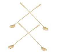 Cabilock 4 Piezas Cucharas Mango Ergonómico para Café Condimentos y Bebidas Cucharas Inoxidable para Cocina Bar y Restaurante