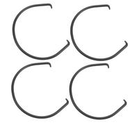 Cabilock 4 Piezas de Asa de Tetera Negra Mate de Cerámica Redonda, Antideslizante y Ajuste Seguro, Accesorios para Juego de Té Chino y Preparación de Té