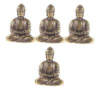 Cabilock 4 Piezas De Cobre Zen Sakyamuni Decoración Estatuas De Cobre Buda Sakyamuni Estatuilla Artesanal De Cobre