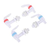 Cabilock 4 Piezas de Grifo Dispensador de Agua de Plástico para Enfriador Control de Flujo y Fácil Desmontaje, Recambio para Dispensador de Agua Fría y Caliente