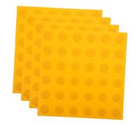 Cabilock 4 Piezas Etiquetas de Advertencia para Pavimento Táctil con Superficie Texturizada Baldosas de Guía para Discapacidad Visual Material de Antideslizante y Resistente al Agua