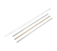Cabilock 4 Piezas Kit de Varillas de Conductividad Térmica de Cobre Aluminio Hierro Macizo y Plástico Transparente para Experimentos de Transferencia de Calor Laboratorio Stem