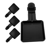 Cabilock 4 Piezas Mini Sartenes Raclette Cuadradas Mango Cómodo Resistentes Altas Temperaturas para Derretir Queso y Cocinar Huevos Casa Camping y Picnic