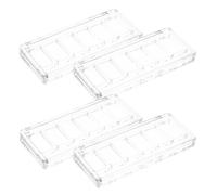 Cabilock 4 Piezas Paleta de Maquillaje Vacía Transparente 6 Compartimentos, Caja de Plástico Ligera y Portátil para Sombras de Ojos, Rubores y Correctores en Uso Profesional o Retoques