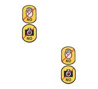 Cabilock 4 Piezas Parche Identificativo para Perro Aviso Visible, Tejido | Señal Social para Collar y Correa, Diseño Multifuncional, Protección de Seguridad, Accesorio para Mascota