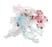 Cabilock 4 Piezas Pinza Pelo Estilo Princesa Lazos de Tul para Niñas Horquillas de Princesa para Cabello de Niña Pequeña Accesorios para Fiestas Colores Azul Verde