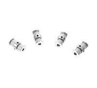 Cabilock 4 piezas Printer Parts Double Pulleys Teeth Aluminum Alloy Belt Pulleys Compatible Accessories For Printing